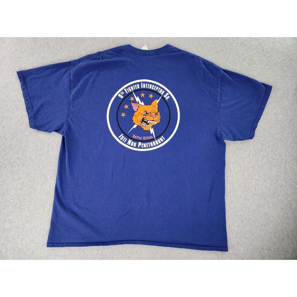 Tactical Air Command T-shirt 5th Fighter Squad Spittin Kittens Air Force SZ XXL